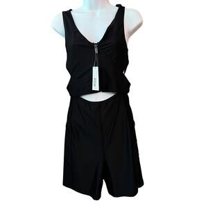 NWT Outdoor Voices SplashKnit 6" Bodysuit One Piece Black Swimsuit Sz M